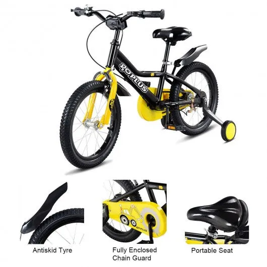 12" Kids Bike for Outdoor Sports with Training Wheel-Black