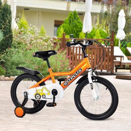 12" Kids Bike for Outdoor Sports with Training Wheel-Orange