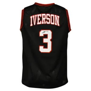 Allen Iverson Signed Philadelphia Pro Black Basketball Jersey (JSA)