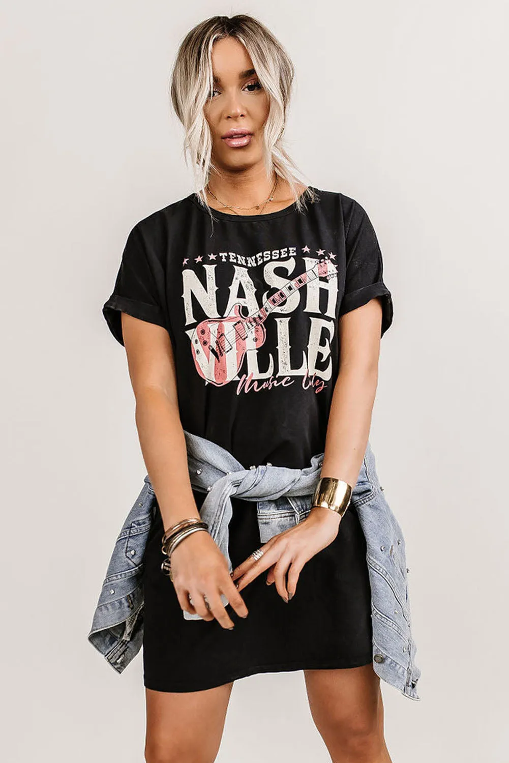 Black Nashville Music Festival Trending T-Shirt Dress