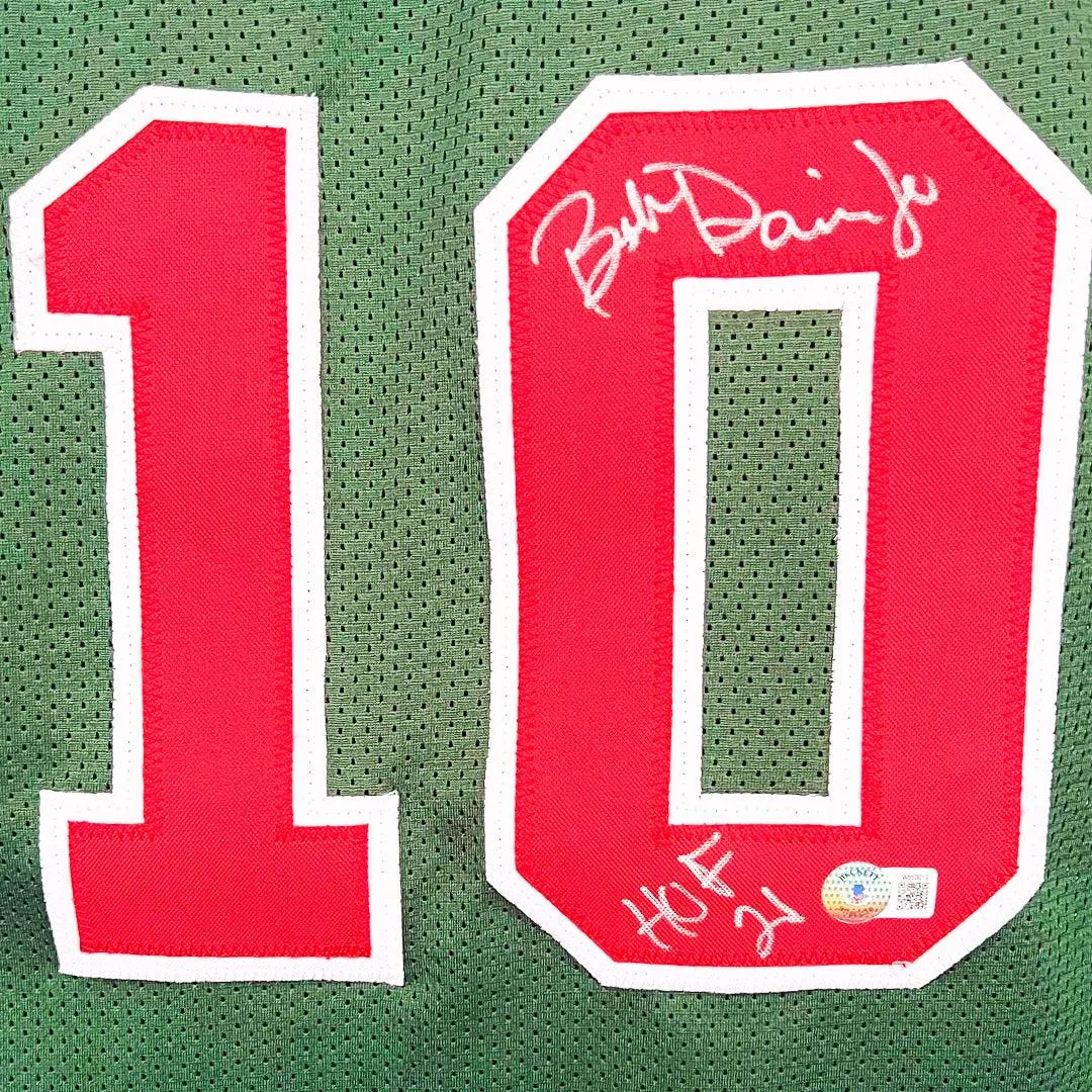 Bob Dandridge Signed HOF 21 Inscription Milwaukee Green Basketball Jersey (Beckett)