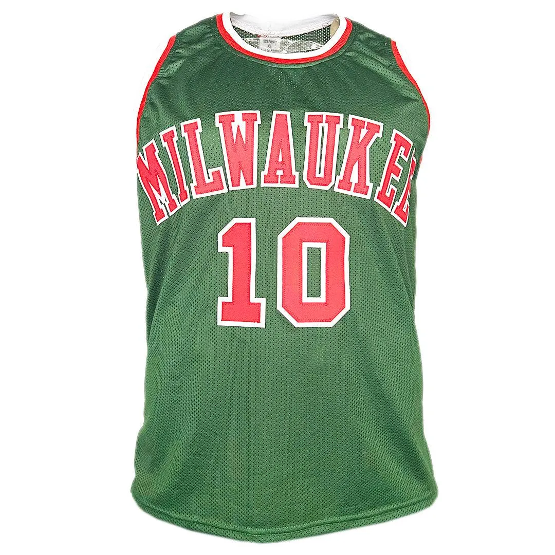 Bob Dandridge Signed HOF 21 Inscription Milwaukee Green Basketball Jersey (Beckett)