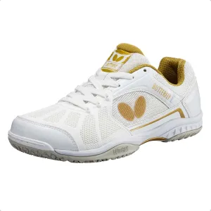 Butterfly Lezoline Rifones Table Tennis Shoes [White/Gold]