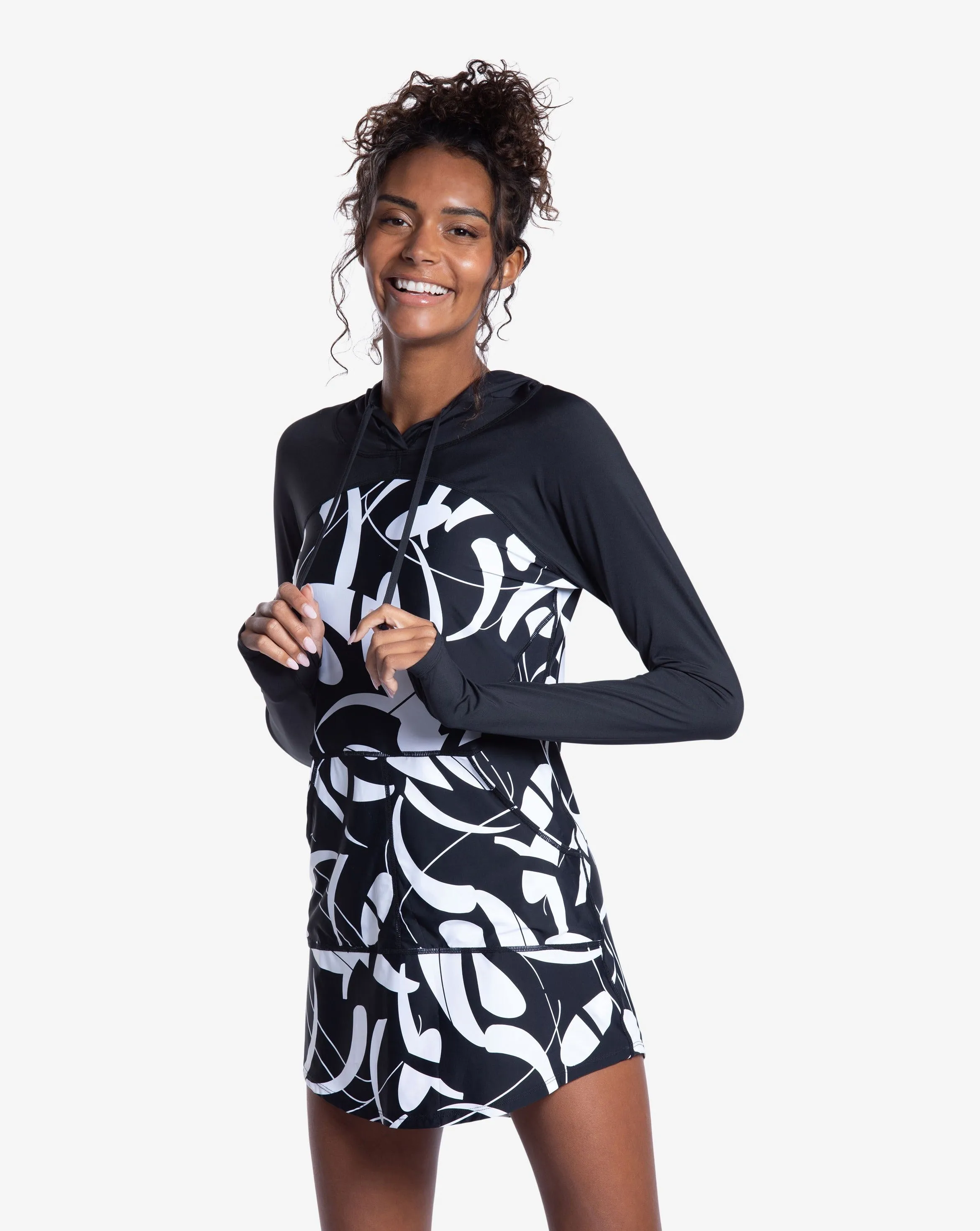 CLEARANCE - BLOQUV x JANTZEN- WOMEN'S HOODIE DRESS (2009JC)