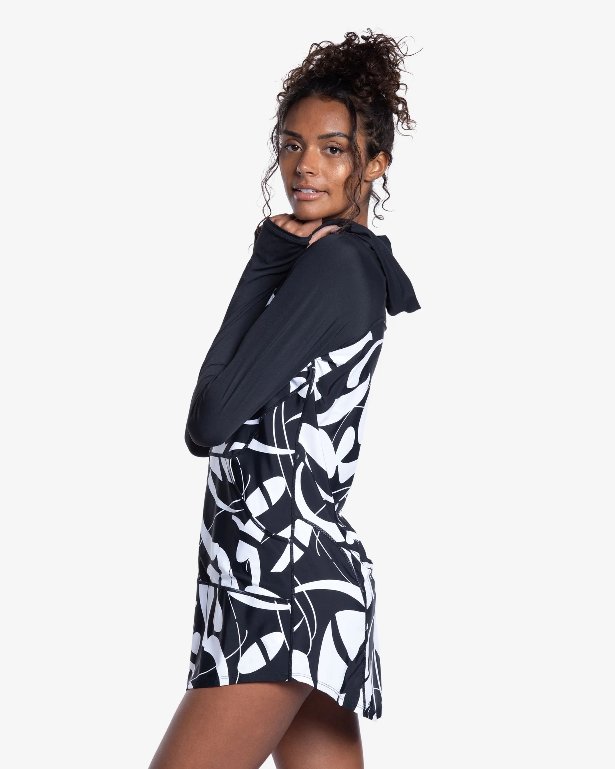 CLEARANCE - BLOQUV x JANTZEN- WOMEN'S HOODIE DRESS (2009JC)