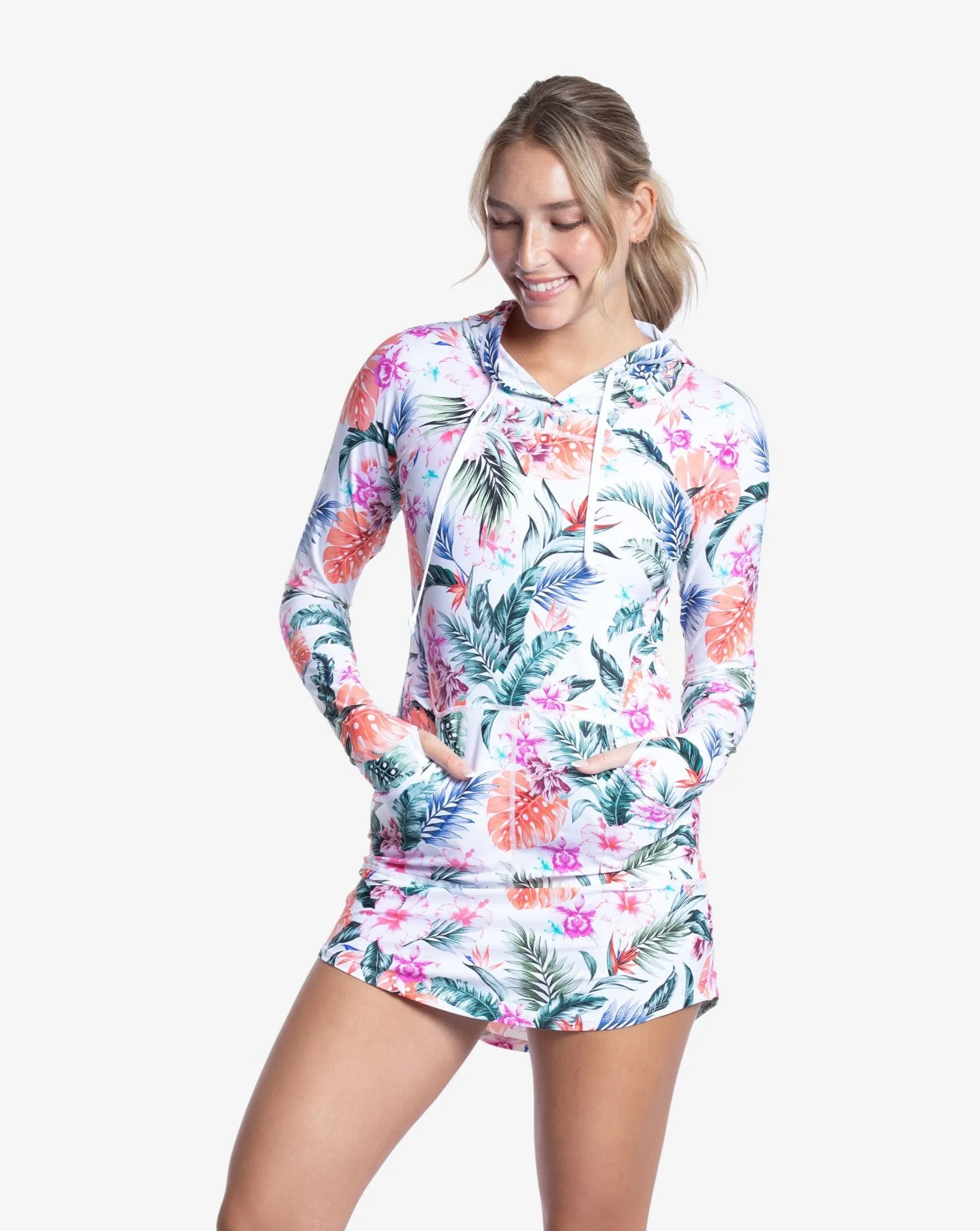 CLEARANCE - BLOQUV x JANTZEN- WOMEN'S HOODIE DRESS (2009JC)