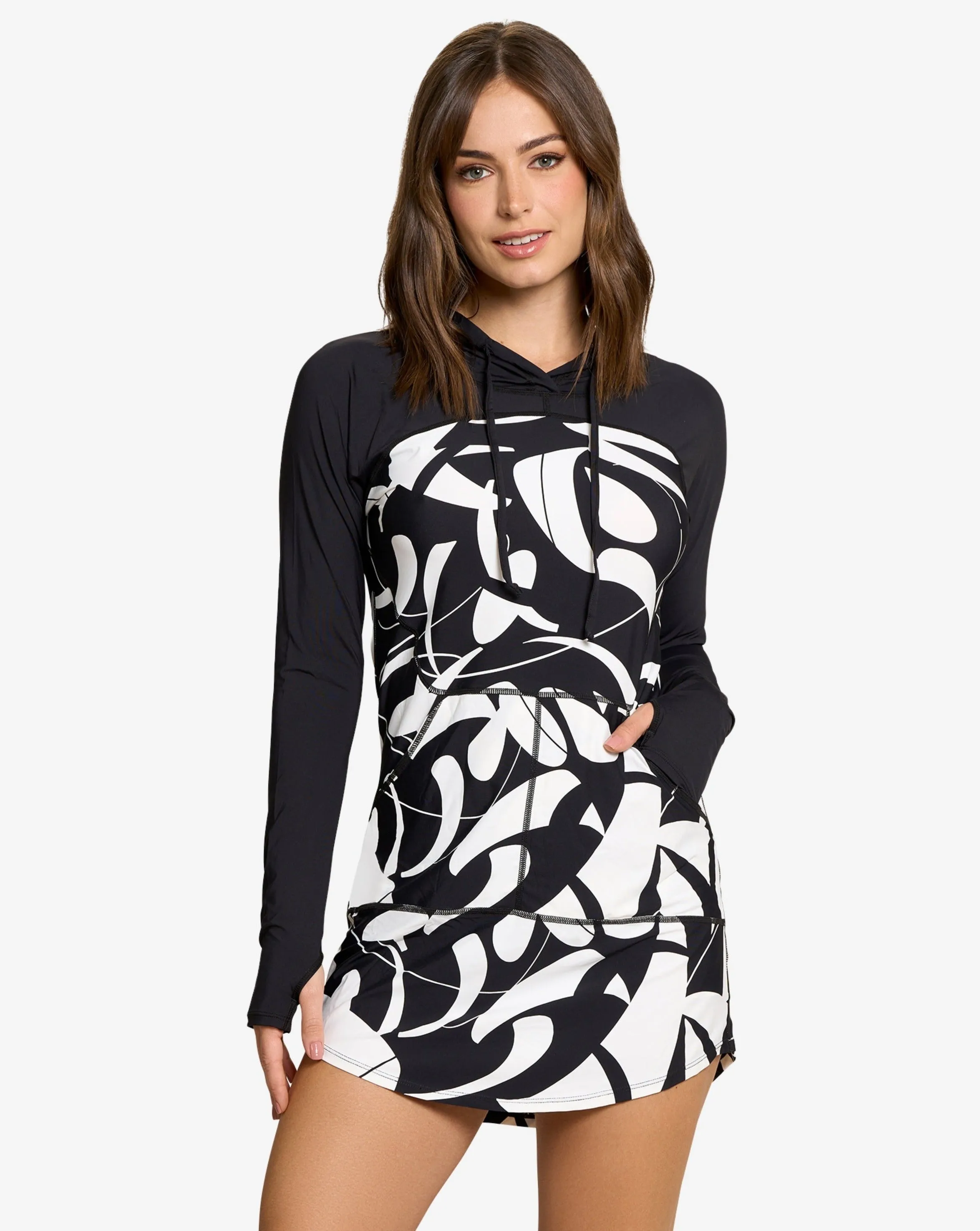 CLEARANCE - BLOQUV x JANTZEN- WOMEN'S HOODIE DRESS (2009JC)