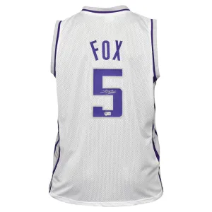 De'Aaron Fox Signed Sacramento White Basketball Jersey (Beckett)