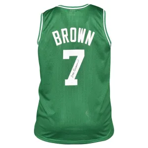 Dee Brown Signed Boston Green Basketball Jersey (JSA)