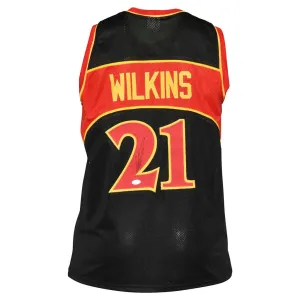 Dominique Wilkins Signed Atlanta Black Basketball Jersey (JSA)