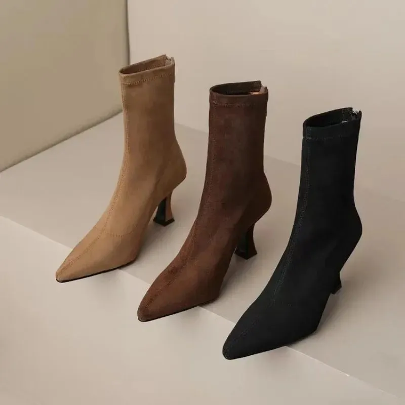 Meah Short Suede Statement Ankle Boots