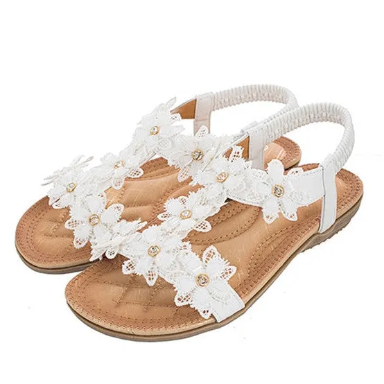 OCW Sandals For Women Floral Comfy Ankle Strap Supportive Sole Outdoor Summer