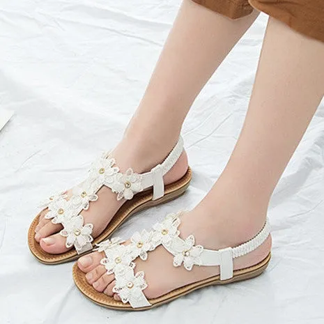 OCW Sandals For Women Floral Comfy Ankle Strap Supportive Sole Outdoor Summer