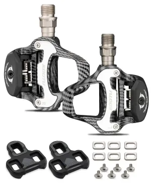 Road Bike Pedals Carbon Pattern Clip Pedals Clipless Pedals