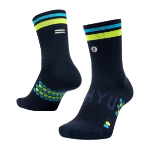 SHYU - Racing Socks - Navy/Citron/Blue