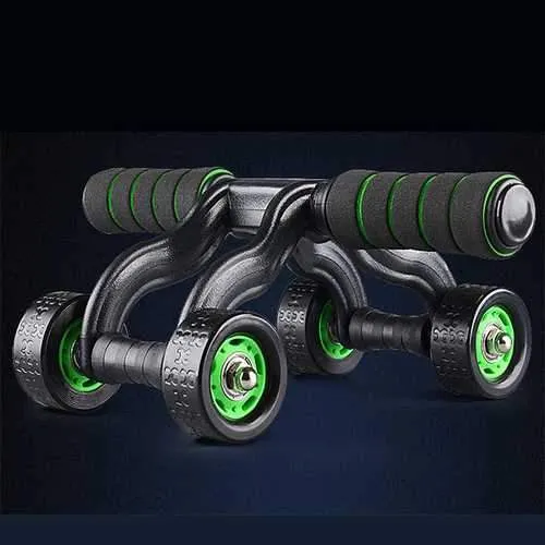 Sports Fitness Four-Wheels Power Roller Abdomen Exercise Wheels Equipment Muscle Strength Training