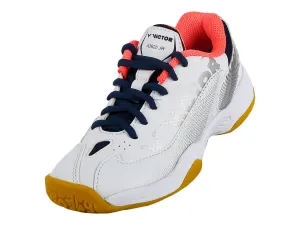 Victor A362IIJR-AB Junior Court Shoes [Pearly White/Blueprint]