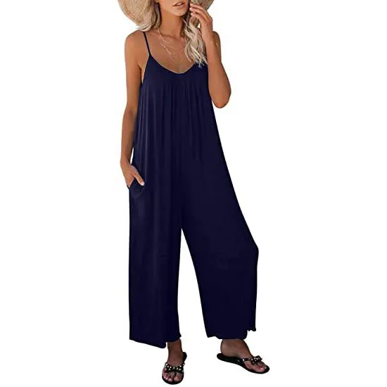 Women's Loose Sleeveless Jumpsuits