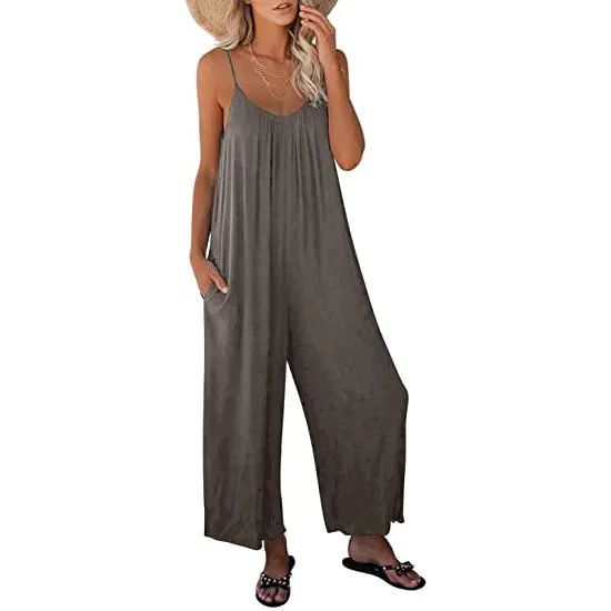 Women's Loose Sleeveless Jumpsuits