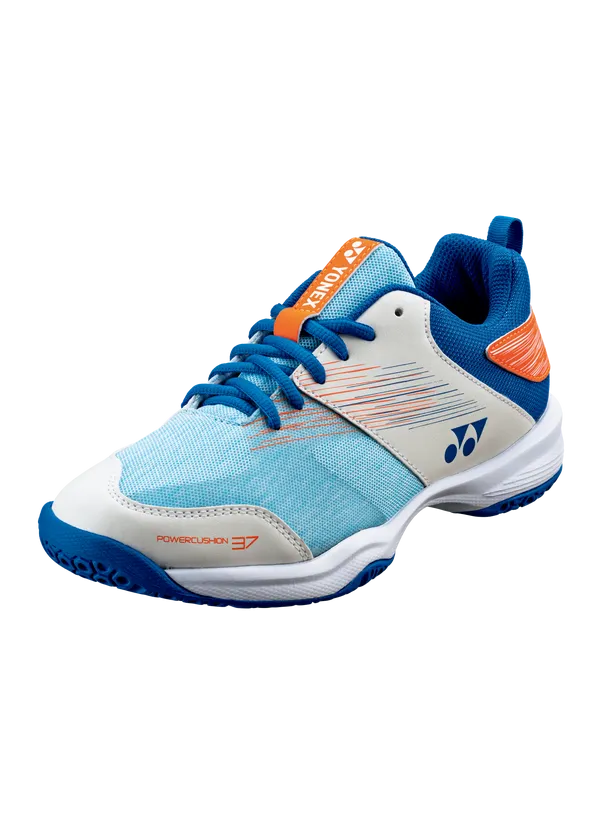 Yonex Power Cushion SHB37 Unisex Court Shoes [White/Blue]